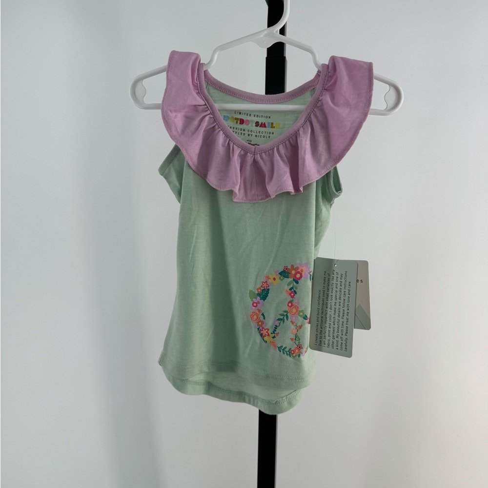 Dot Dot Smile peace sign tank top size 12-24 months New with tags